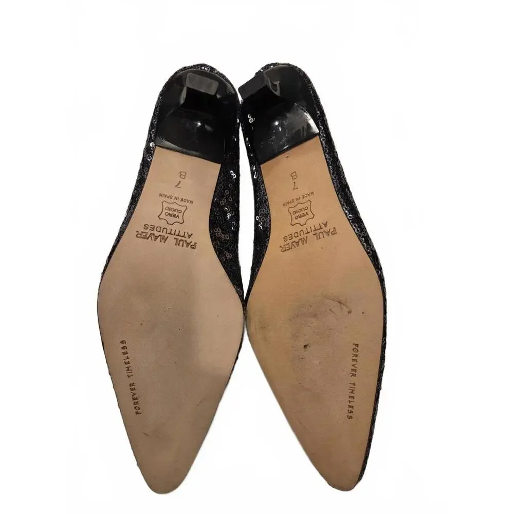 Paul‎ Mayer Attitudes Sequin Kitten Heel NIB (New)
